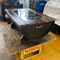【特価】通常より10,000円引き】ドラム缶ガラステーブルの画像
