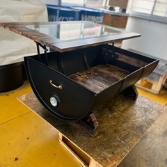 【特価】通常より10,000円引き】ドラム缶ガラステーブルの画像