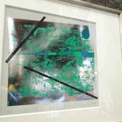 ベルク哲子 タイトル不明 シルクスクリーン ポスター オフセット印刷 ed.70/100 アート作品 額装付き オブジェ 札幌市 東区 新道東店の画像