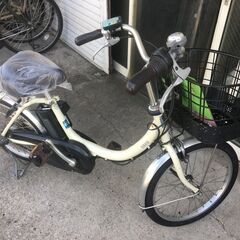 地域限定送料無料　ヤマハ　パス　シオン　12,3AH　小径車　白②　アシスタ　ビビLU　神戸市　電動自転車　の画像