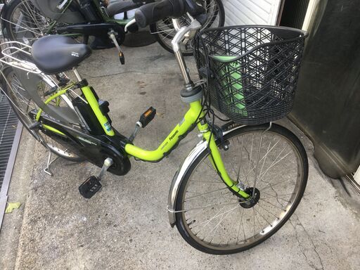 地域限定送料無料 パナソニック ビビ DX 6,6AH 24インチ 子供乗せ 黄緑