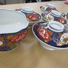 （豊中市・伊丹市 市民限定）和食器蓋丼5個セットと大鉢（豊中市伊丹市クリーンランド・リユース品）管理番号250708の画像