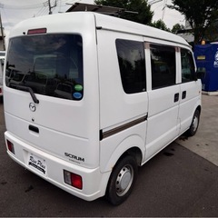 総額36.8万円 マツダ スクラムバン PC 車検2年 8万キロ台 4WD キーレス PW ハイルーフ 集中ドアロック カーラジオの画像