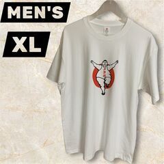 【新品】ユニークなメタボデザインTシャツ メンズXL 白 半袖 ...
