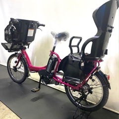 1年保証 送料無料　ヤマハ　パスキッス　20インチ　3人乗り　電動アシスト自転車 g715の画像