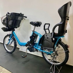 1年保証 送料無料　パナソニック　20インチ　子供乗せ　水色　電動アシスト自転車 g716の画像