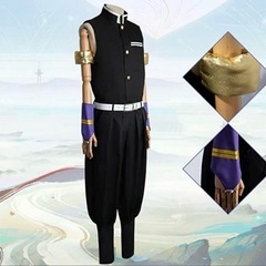 「新品」鬼滅の刃宇髄天元 140㎝ コスプレ仮装 8点セット劇場公開祝★無限城の画像