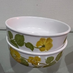 Noritake PROGRESSION 白×黄色い花柄・マルチボウル2個の画像