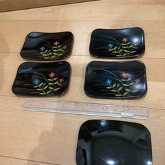 漆器和菓子皿5枚セット　