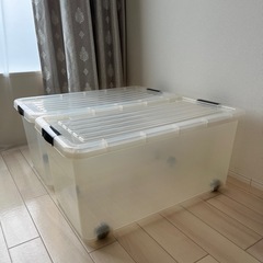 収納ケース　ローラー付き　2点セットの画像