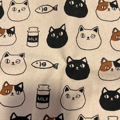 新品未使用タグ付き猫柄三兄弟トートバッグの画像