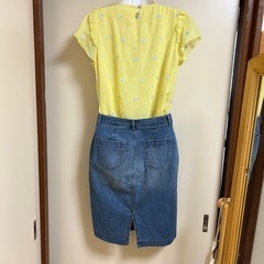 【未使用に近い】UNIQLOデニムタイトスカートの画像