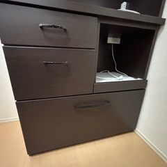 【取引確定】ニトリ　キッチンボード　食器棚　コパン　ダークブラウン　の画像