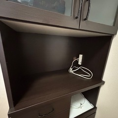 【取引確定】ニトリ　キッチンボード　食器棚　コパン　ダークブラウン　の画像