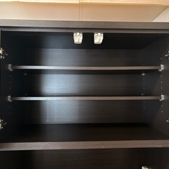 【取引確定】ニトリ　キッチンボード　食器棚　コパン　ダークブラウン　の画像