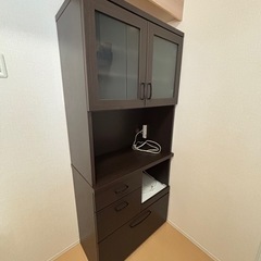 【取引確定】ニトリ　キッチンボード　食器棚　コパン　ダークブラウン　の画像