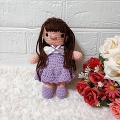 ハンドメイド あみぐるみ ドール 女の子の画像