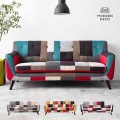 ソファー3人掛け　MODERN DECO 北欧の画像
