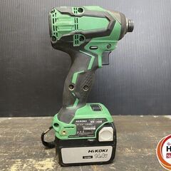 【引き取り限定】【中古品】HiKOKI ハイコーキ WH14DB コードレスインパクトドライバ 最大締付トルク:167N・m  バッテリー(14.4V/3.0Ah)×1・充電器・ケース付の画像