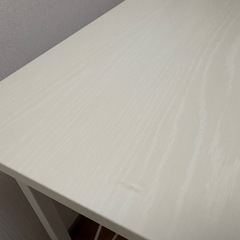 【お取引中】ニトリ 棚付きデスク 白の画像