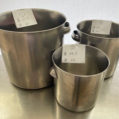 ステンレス製寸胴3点