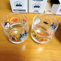 【未使用】すかいらーくグループ アンパンマン グラス2つ・お茶碗の画像
