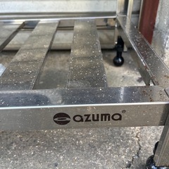 ステンレス製 二槽シンク AZUMA製 排水ホース付き の画像