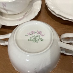 Asake by Akura Serenade スープカップ&ソーサー スープカップx5 、 ソーサーx4の画像