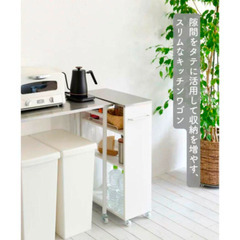YAMAZEN ステンレス収納ワゴン RSW-24 未使用・未開封の新品の画像