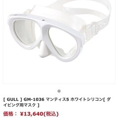 美品 GULL GM-1036 マンティス ダイビング用マスク の画像