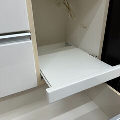 ★リユースのサカイ高崎店★TJ12250  レンジボード 白 H176×D41×W80 クリーニング済みの画像