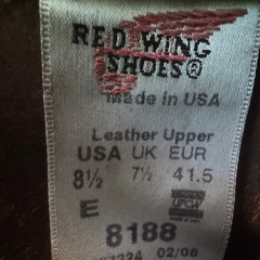 REDWING ペコスブーツ 8188 8.5E　26.5㎝　の画像