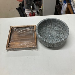 H2507-438 韓国製 石焼きビビンバ鍋15cm 置台付 未使用品の画像