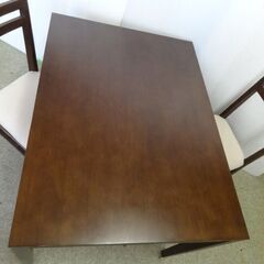 ちょっと大きめ 2人掛けダイニングテーブルとチェア2脚セット 中古☆店頭引取り歓迎☆札幌市白石区【菊水倉庫保管】の画像
