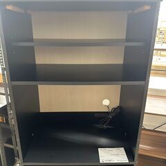 ★リユースのサカイ高崎店★TJ12255  食器棚 黒 H160×D39.5×W60 クリーニング済みの画像