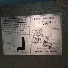 バンドソー 金属製 便利な調整機能付きの画像