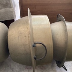 残り4つ　持ち手付き羽釜　ひとつ500円で　アルマイト製羽釜　アウトドア　キャンプ　昭和初期〜中期？　　　の画像