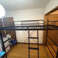 19日〜21日引取り限定！美品⭐️ロフトベッド黒