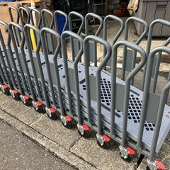 美品 手押し台車 静音 カワジュン 台車 ネスティングハンドカー ストッパー付　愛知県 一宮市 名古屋 稲沢 江南 岩倉 岐阜 羽島 各務ヶ原 三重 愛知 グッドプライス一宮の画像