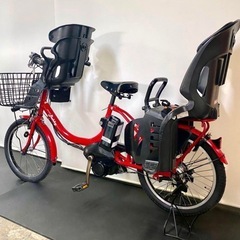 1年保証 送料無料　ヤマハ　パスバビー　20インチ　赤色　電動アシスト自転車 g720の画像