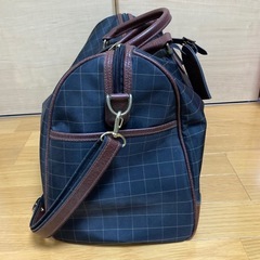 チェック柄 ジャガード織 ボストンバッグ ナイロン 日本製 旅行用品 旅行鞄 カバン　アウトドアの画像