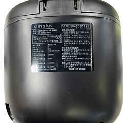 simplus 4合炊きマイコン式 炊飯器 SP-RCMC4-BK ブラック 箱有 中古美品の画像
