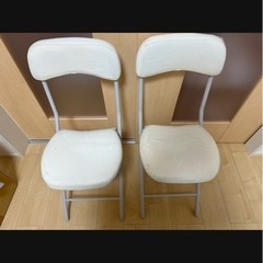 決まりました【椅子2つセット】ニトリ 折りたたみチェア 椅子の画像
