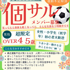 OVER45のゆるっと個人参加フットサルメンバー　公式LI…
