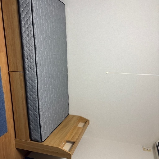 木製ベッド　マットレス付