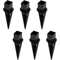 【6個セット＋あて木1個付】 土中用支柱固定金具