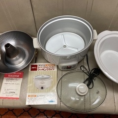 タイマー付き電気調理器具、しゃぶしゃぶ鍋セットの画像