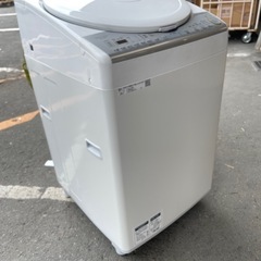 北九州市内配送無料　保証付き シャープ SHARP 縦型洗濯乾燥機 洗濯8.0kg 乾燥4.5kg ホワイト系 ES-TX8C-Wの画像