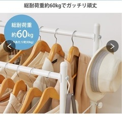 【新品】伸縮ダブルハンガー(押し入れ)の画像