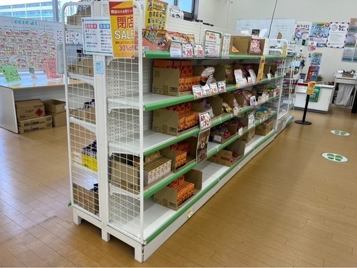 ラスト 3連結 什器 商品棚 コンビニ棚 スーパー棚